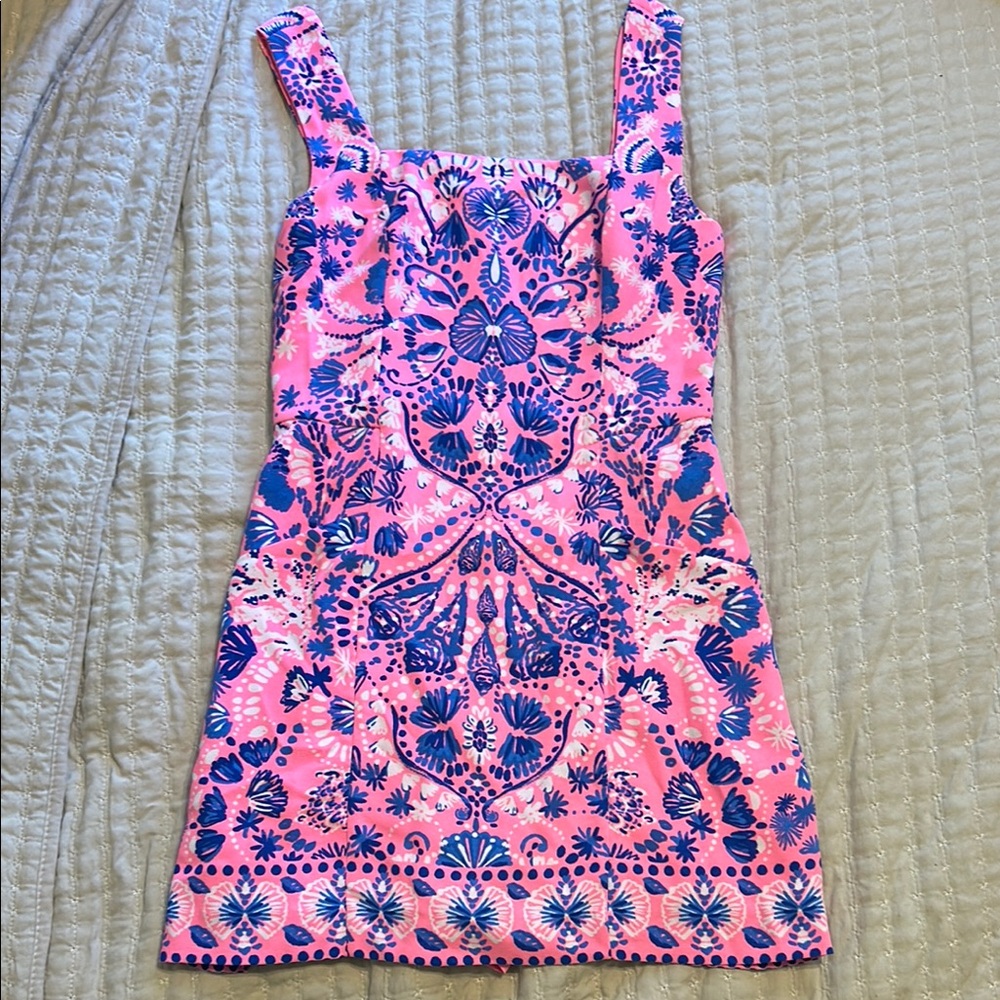 Lilly Pulitzer Floral Pink and Blue Romper